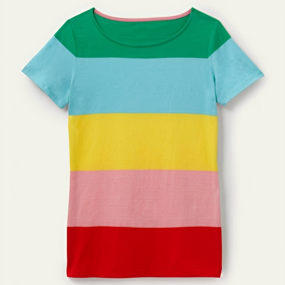 Boden NWT Short Sleeve Breton Striped T-Shirt Size 20-22 - Picture 2 of 14